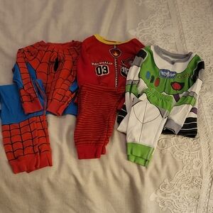 Kids Superhero Pajama Sets: Spider-Man, Buzz Lightyear, Paw Patrol - Size 4